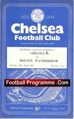 Chelsea v Bolton Wanderers 1954