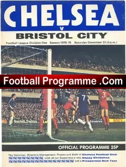 Chelsea v Bristol City 1978 – Plus Autographs