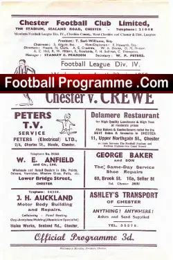 Chester City v Crewe Alexandra 1959