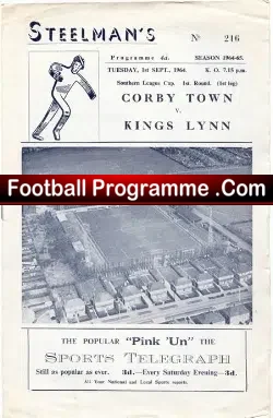 Corby Town v Kings Lynn 1964