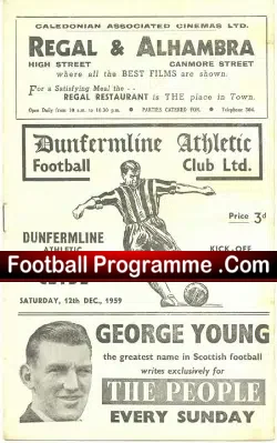 Dunfermline Athletic v Clyde 1959
