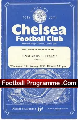 England v Italy 1955 – Intermediate International Duncan Edwards