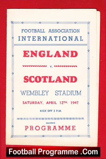 England v Scotland 1947 – Pirate Football Programme