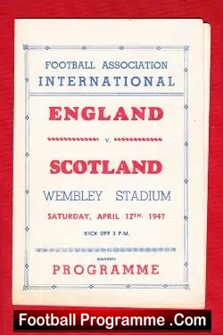 England v Scotland 1947 – Pirate Football Programme