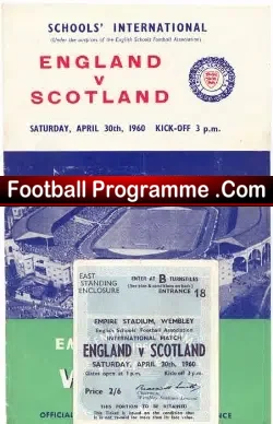 England v Scotland 1960 – Wembley Plus Match Ticket