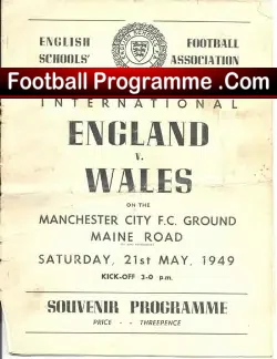 England v Wales 1949 – at Manchester City – Viollet Busby Babes