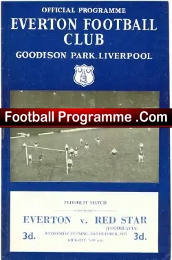 Everton v Red Star Belgrade 1957 – Friendly Match