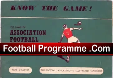 Football Association Rules Laws Handbook 1949