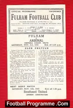 Fulham v Arsenal 1945