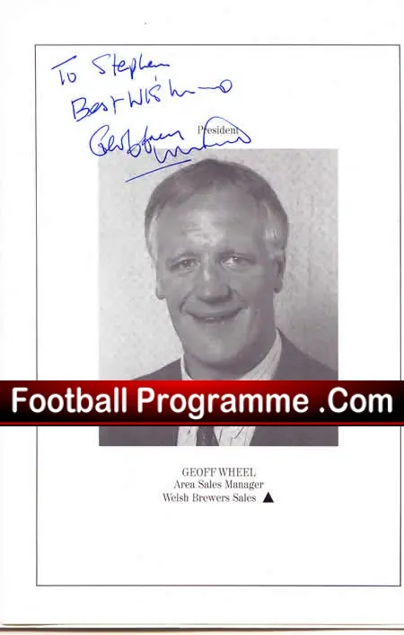 Geoff Wheel Signed Autograph Rugby Union Item Wales 1993