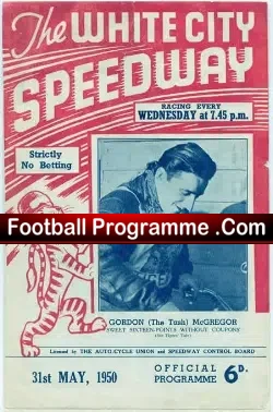 Glasgow Speedway v Hanley 1950