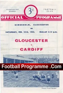 Gloucester Rugby v Cardiff 1952