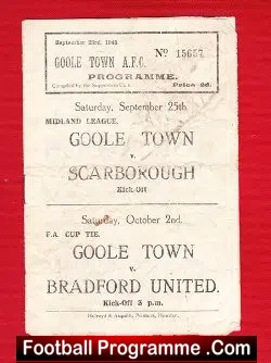 Goole Town v South Kirby 1948