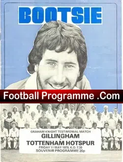Graham Knight Testimonial Benefit Match Gillingham 1979