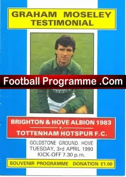 Graham Moseley Benefit Match Testimonial Brighton 1990