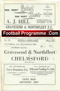 Gravesend Northfleet v Chelmsford City 1956 – to clear