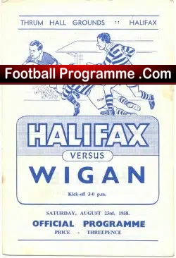 Halifax Rugby v Wigan 1958