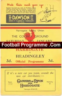 Harrogate Rugby v Headingley 1952