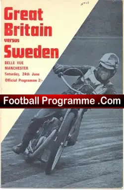 Held At Belle Vue – Great Britain v Sweden 1967