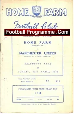 Home Farm v Manchester United 1956 – Busby Babes – Ireland