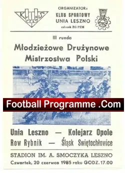 International Speedway Programme 1985