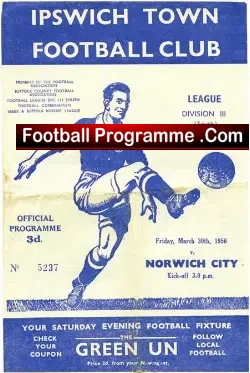 Ipswich Town v Norwich City 1956