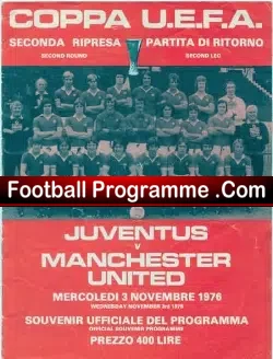 Juventus v Manchester United 1976 – Man Utd UEFA Cup Italy