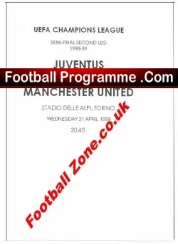Juventus v Manchester United 1999 - Pirate Programme 1 - football programme