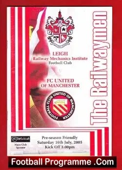 Leigh Football Club v FC United Of Manchester 2005 - 1st Match - football programme
