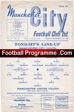 Manchester City v Manchester United 1958 – Youth