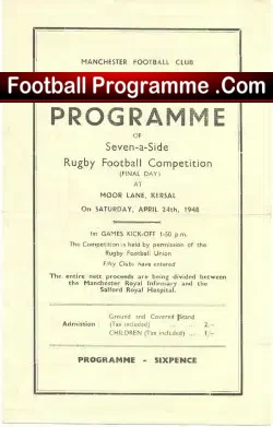 Manchester Rugby Club 1948 – Moor Lane Salford