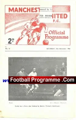 Manchester United v Barnsley 1965 – Reserves Match