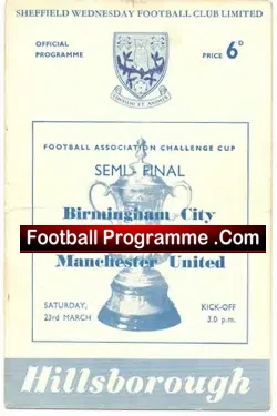Manchester United v Birmingham City 1957 – FA Cup Semi Final
