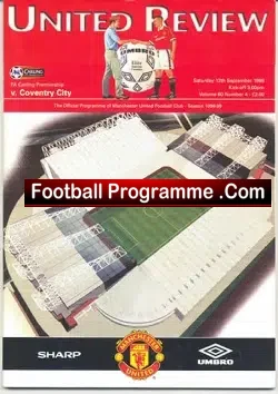 Manchester United v Coventry City 1998 – Autographed Signed