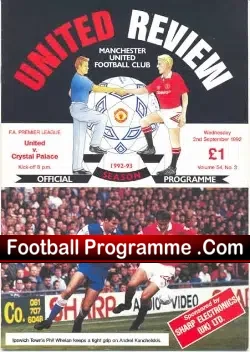 Manchester United v Crystal Palace 1992
