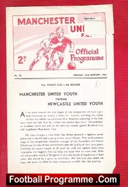 Manchester United v Newcastle United 1962 – Youth