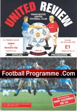 Manchester United v Norwich City 1992