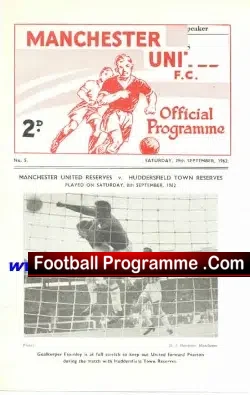 Manchester United v Sheffield Wednesday 1962 – Reserve Match