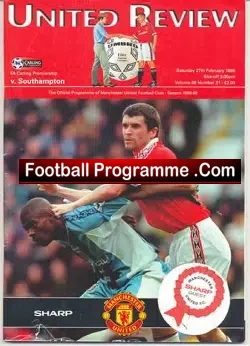 Manchester United v Southampton 1999 – Autographed Signed