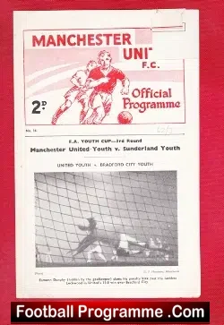 Manchester United v Sunderland 1962 – Youth Match