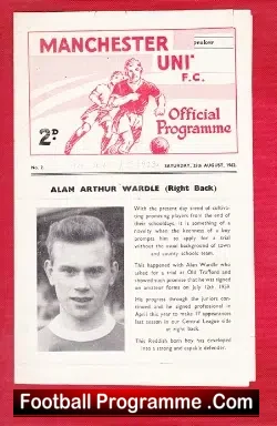 Manchester United v WBA 1962 – Reserve Match