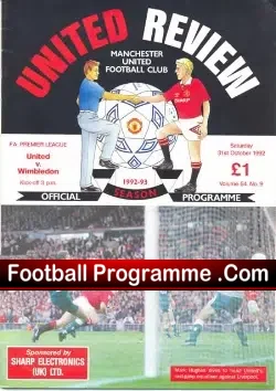 Manchester United v Wimbledon 1992