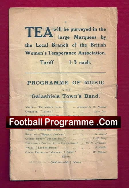 Melrose Sevens Rugby Union Club Programme 1931