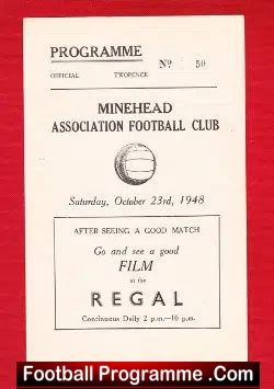 Minehead v Combe Martin 1948 – Devon Senior Cup