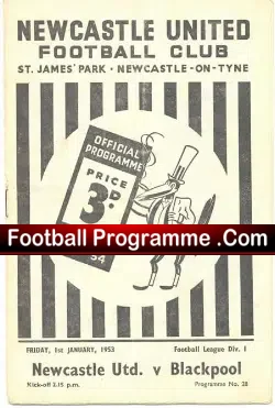 Newcastle United v Blackpool 1953
