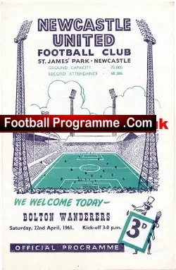 Newcastle United v Bolton Wanderers 1961