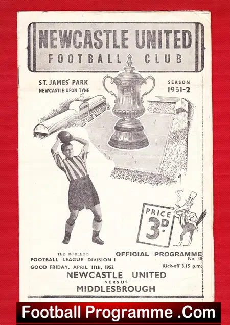 Newcastle United v Middlesbrough 1952