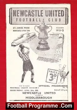 Newcastle United v Middlesbrough 1952