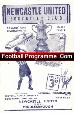 Newcastle United v Middlesbrough 1952