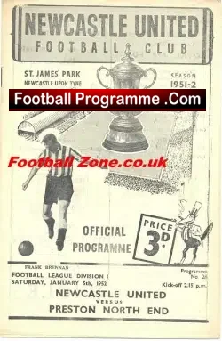Newcastle United v Preston 1952